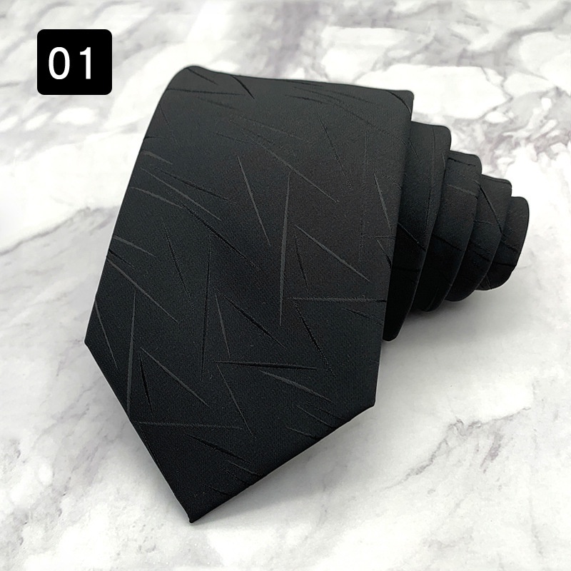 Cà Vạt Sọc Ca Rô Đen 8cm Thời Trang Công Sở Lịch Lãm Cao Cấp Cho Nam