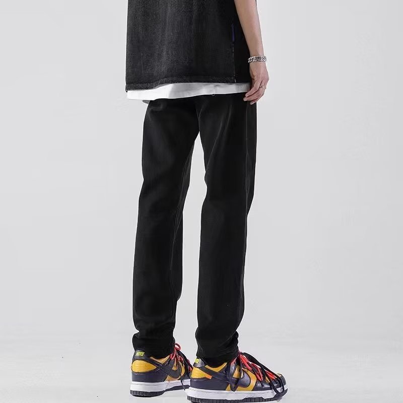 Quần Jean Dài Dáng Suông Ống Rộng Màu Vàng Bùn Phong Cách Đường Phố Mỹ Thời Trang Mùa Hè Cho Nam Và Nữ