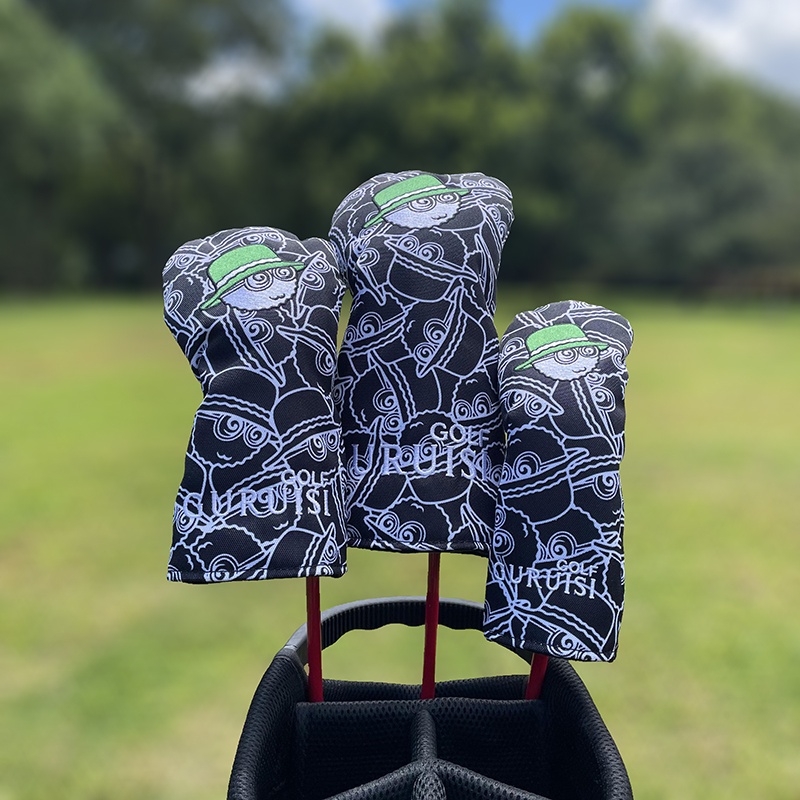 Câu lạc bộ golf bucket hat #1 #3 #5 Mũ trùm đầu bằng gỗ driver fairway woods cover nylon head covers golf putter cover
