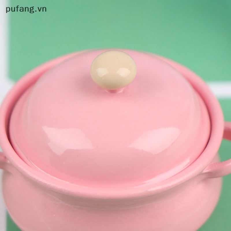 Pufang 1 cái 1/12 dollhouse miniature soup pot đồ dùng nhà bếp đồ chơi mô hình vn