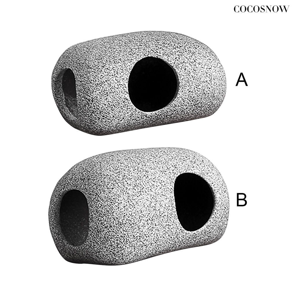 Hang đá mịn cạnh trang trí bể cá bằng đất sét ẩn cá nhà đá trang trí bể cá