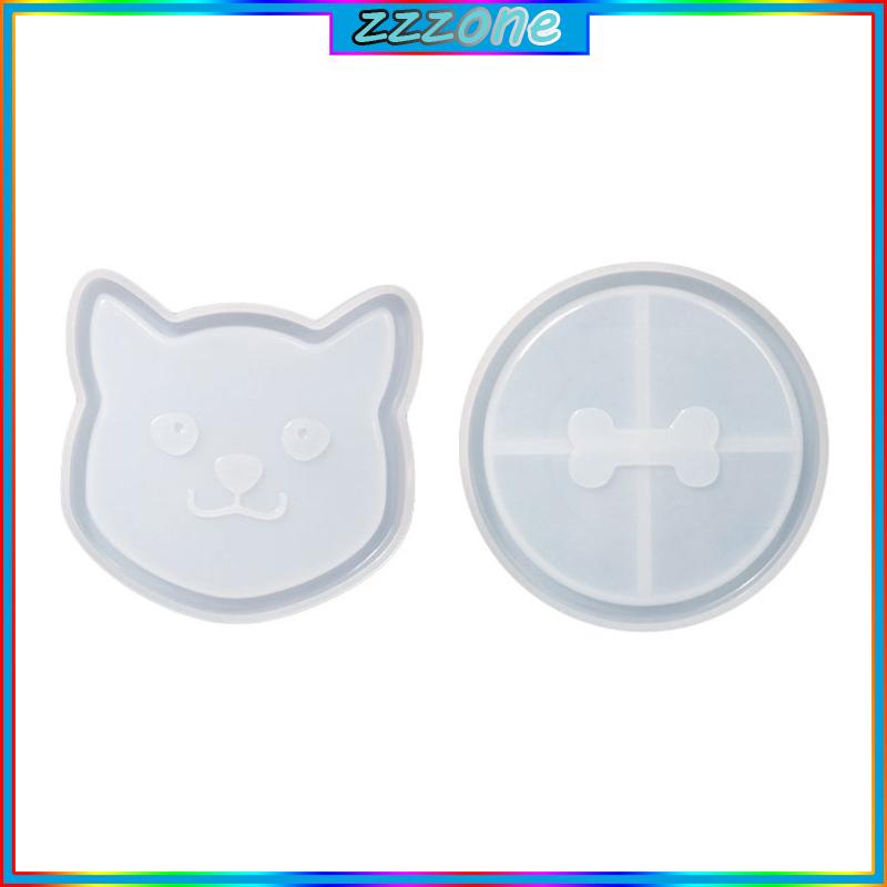 Zzz khuôn lót ly độc đáo hình dạng xương mèo cốc cách nhiệt mat khuôn silicone dày chống đóng cặn nhựa epoxy đúc mo