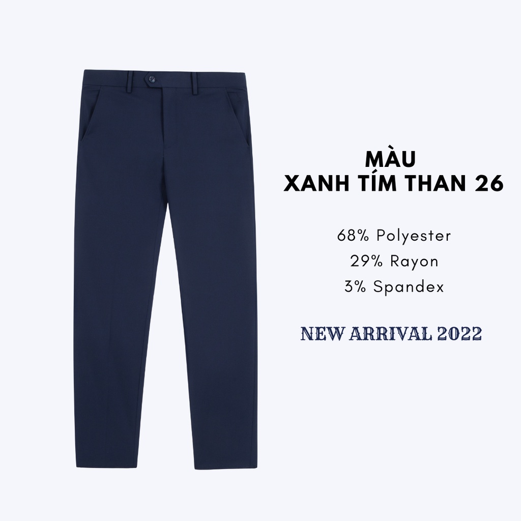 Quần âu nam Aristino phom Slim Fit ôm nhẹ, màu sắc trung tính dễ phối đồ - ATR04202