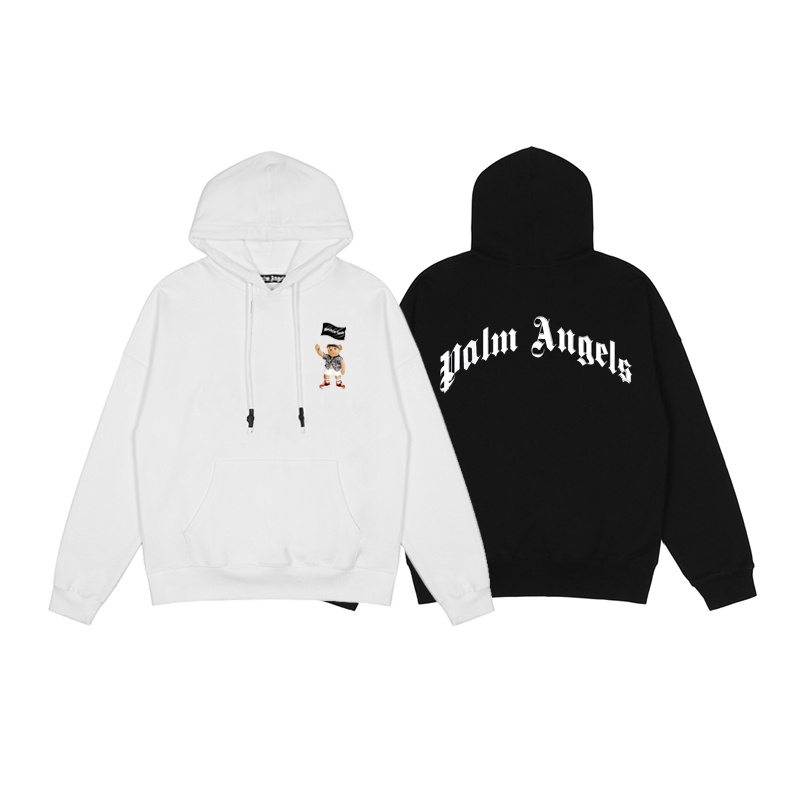 Xu hướng cổ điển pal666ngels cặp đôi thời trang hoodies pirate bear in nhỏ áo khoác có mũ trùm đầu dài tay áo chui đầu cộng với kích thước unisex
