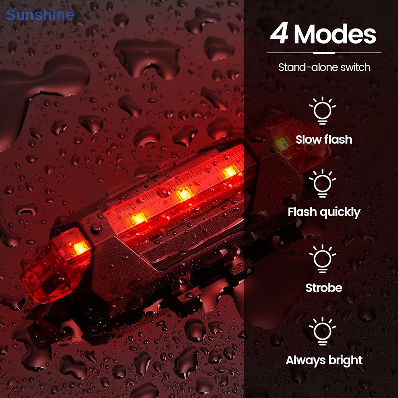 Sun bike đèn xe đạp usb led có thể sạc lại bộ mtb road bike front back đèn pha đèn pin đèn pin đi xe đạp đèn phụ kiện đi xe đạp vn