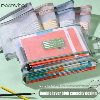 Túi lưu trữ lưới trong suốt túi tài liệu kiểm tra giấy sách giáo khoa gói phân loại túi xách a4 thư mục tệp sinh viên đồ dùng văn phòng phẩm