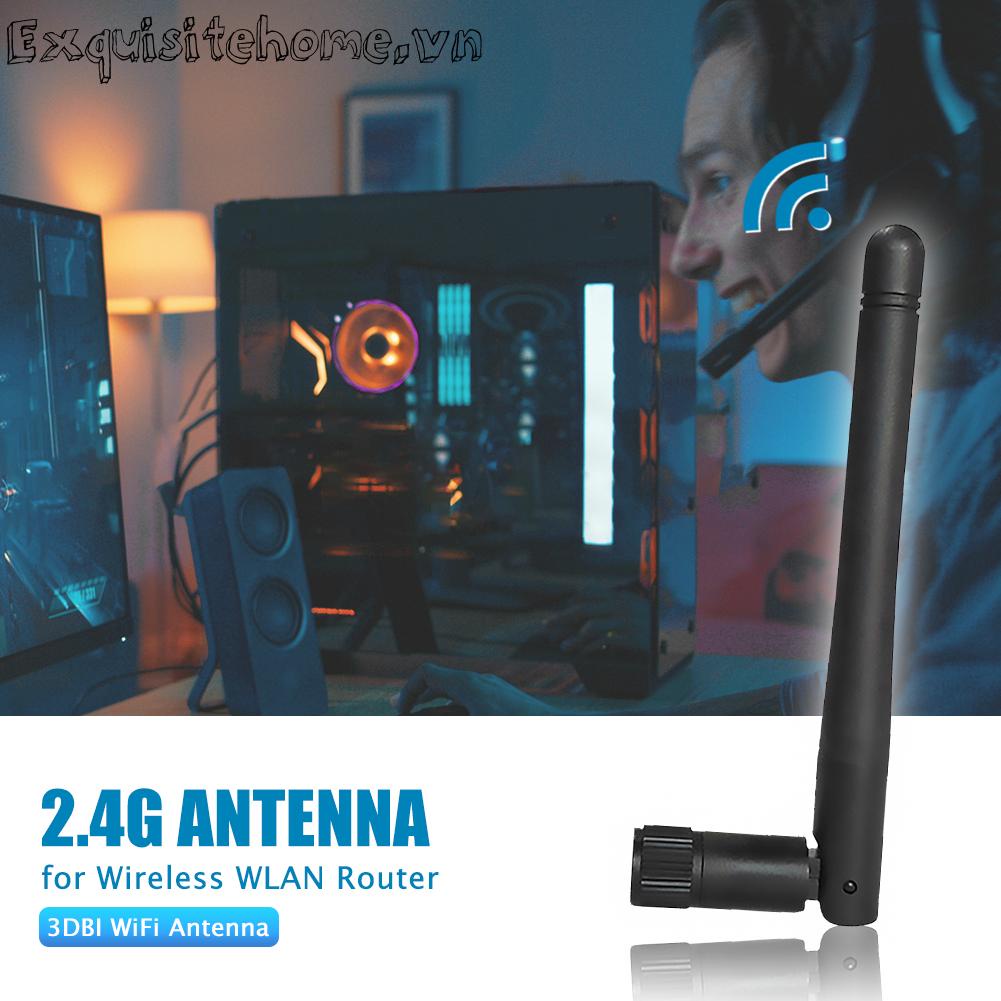 2.4ghz 3dbi wifi antenna sma nam băng tần kép trên không cho bộ định tuyến wlan không dây