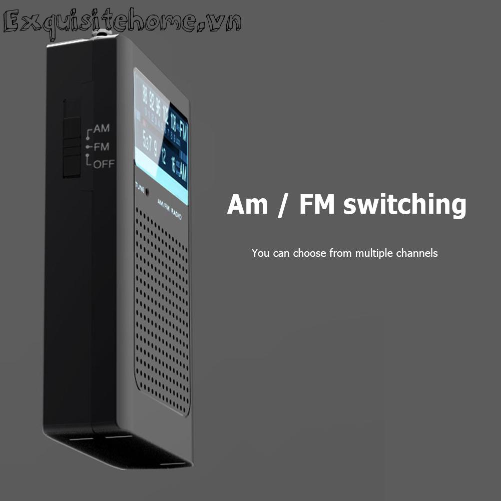 Máy thu radio fm bỏ túi di động với antenna fmam pointer đài phát thanh retro