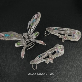 Kẹp cá mập bướm nữ kẹp tóc hợp kim rhinestone