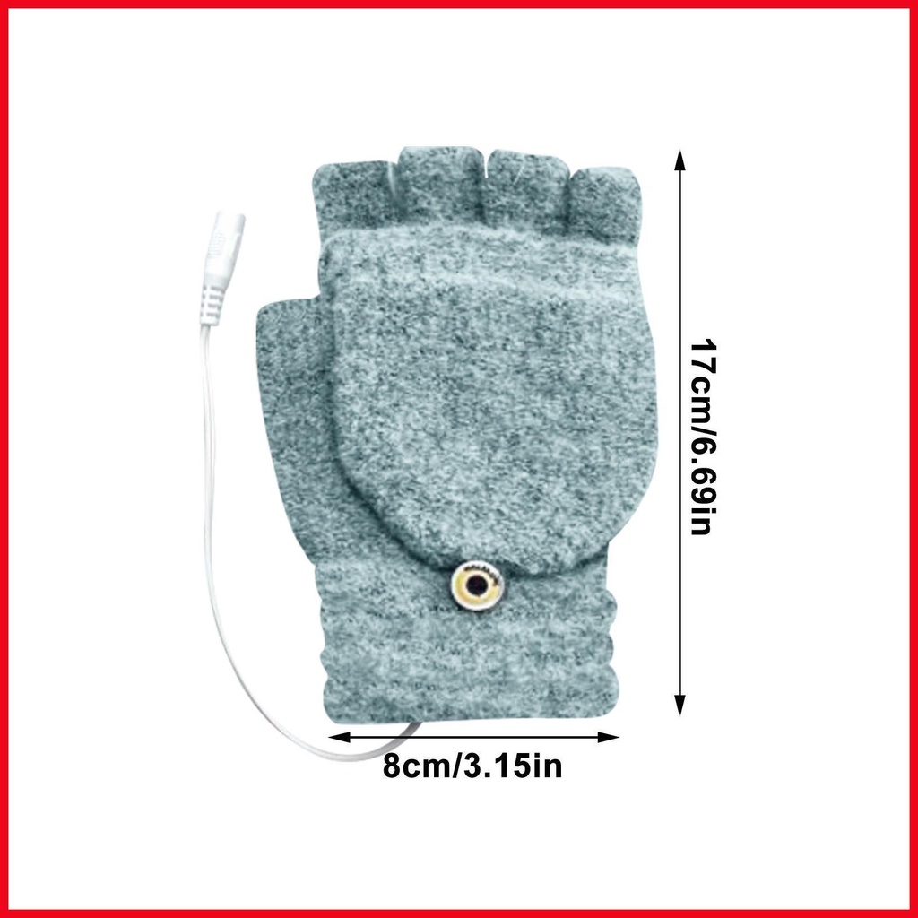 Găng tay sưởi ấm găng tay sưởi usb có thể sạc lại cho phụ nữ và nam giới thoải mái găng tay mùa đông có sưởi ấm đầy đủ & nửa ngón tay iadvn