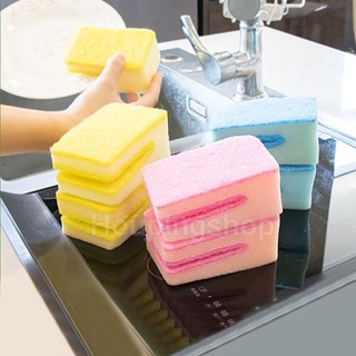 U-shaped dishwashing sponges double-sided cleaning scrub decontamination sponges hộ gia đình non-scratch wipe scrubbing cloth cleaning brush kitchen rag