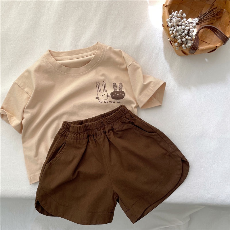 Áo Thun Cotton Mỏng Tay Ngắn Màu Trơn Cổ Tròn Thời Trang Mùa Hè 2023 Mới Cho Bé