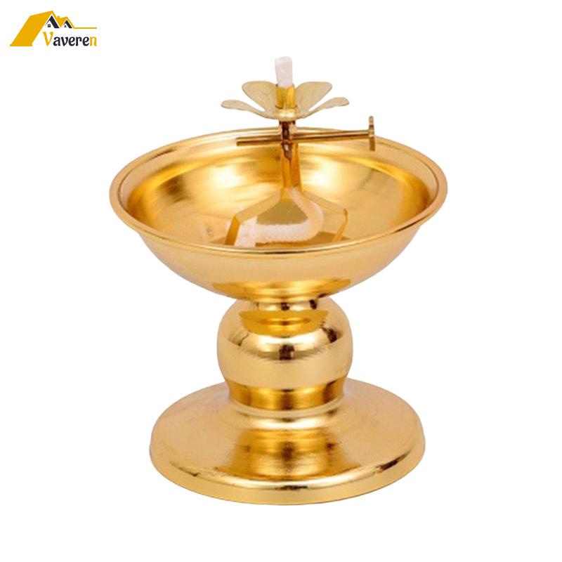 Giá đỡ đèn ghee giá đỡ nến đồ dùng bàn thờ phật giáo đèn dầu đĩa đèn bơ có thể điều chỉnh độ sáng giá đỡ đèn trà cho bàn gia đình trung tâm