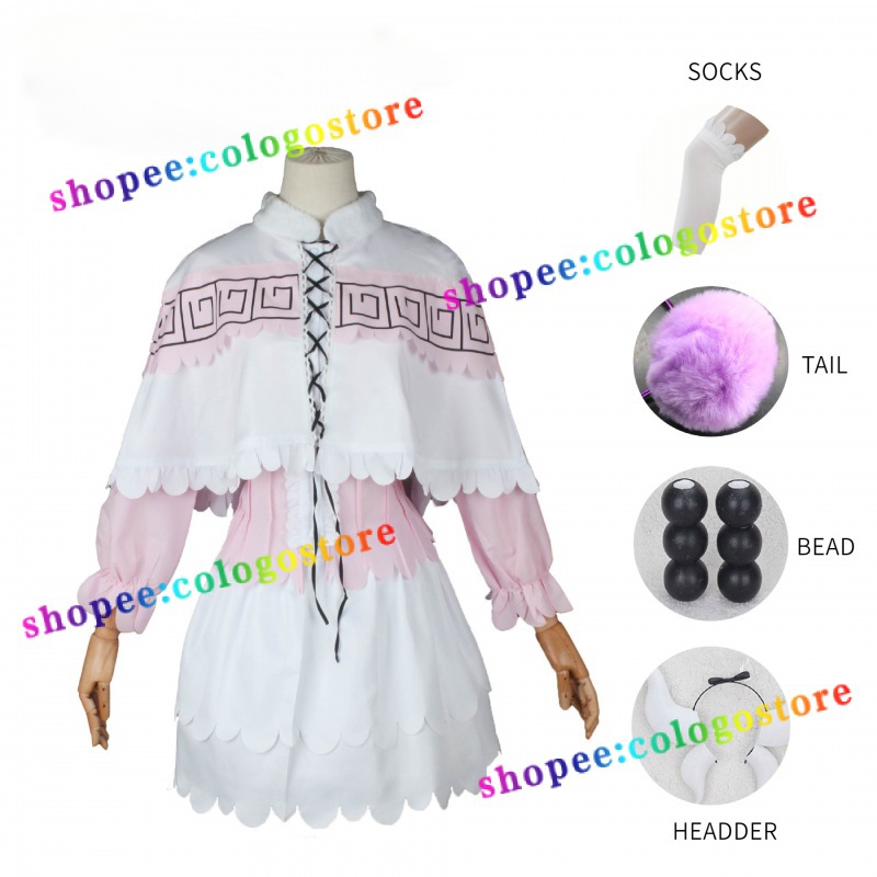 Anime miss kobayashi's dragon maid kamui kanna cosplay costume tóc giả đồng phục trang phục jk tạp dề váy áo sơ mi váy phụ nữ cô gái bữa tiệc halloween