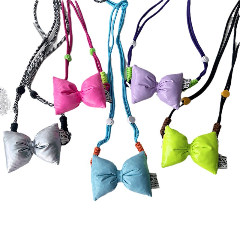 Ere1 công chúa dopamine bowknot phim hoạt hình điện thoại di động kẹp lưng dễ thương chuỗi chéo búp bê