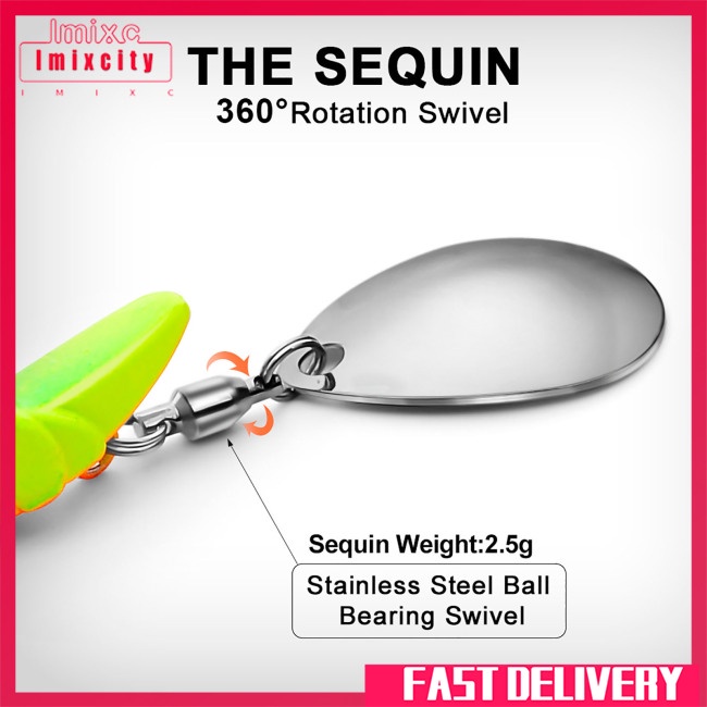 Lưỡi câu mồi mềm IMIXCITY 7.5g 10.5g 15g có tạ với cánh quay