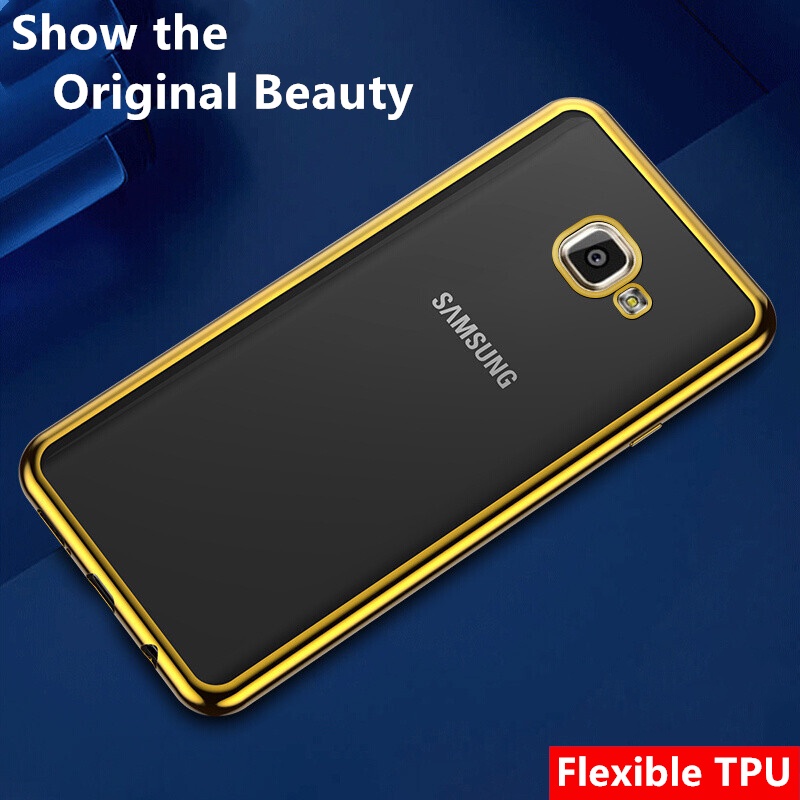 Ốp Điện Thoại silicon Mềm Trong Suốt Mạ Điện Cho samsung galaxy a9 pro 2016 6.0 inch sm-a910f sm-a91