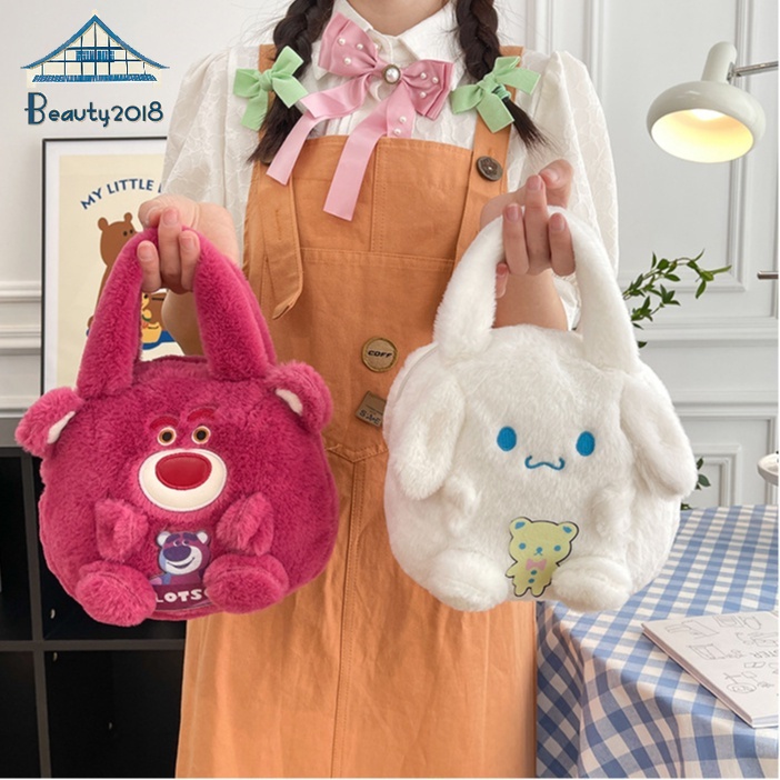 Túi Tote Đeo Vai Hình Gấu Nhồi Bông Dễ Thương Sức Chứa Lớn Cho Nữ