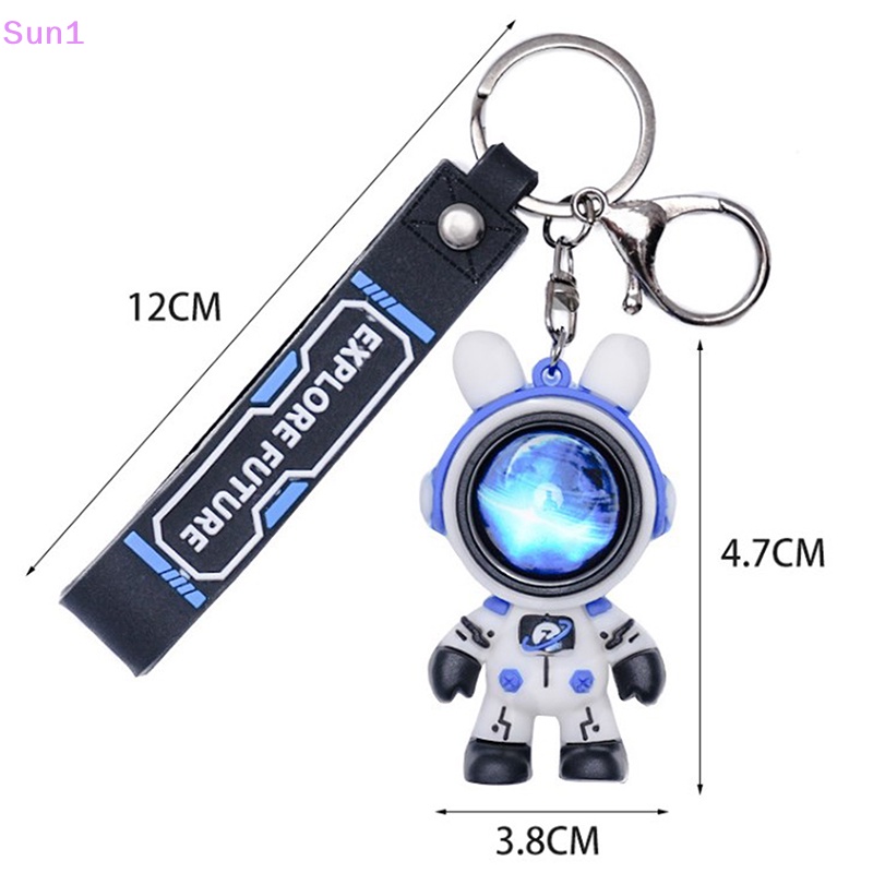 Sun1> cartoon rabbit keychain dễ thương phi hành gia thỏ búp bê chìa khóa túi mặt dây chuyền cặp đôi xe chìa khóa túi sáng tạo phụ kiện quyến rũ tốt