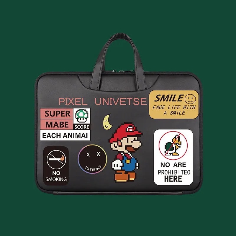 Túi laptop hoạt hình dễ thương chất liệu pu chống nước chống va đập thích hợp cho 13,3/14,1/15,6 inch