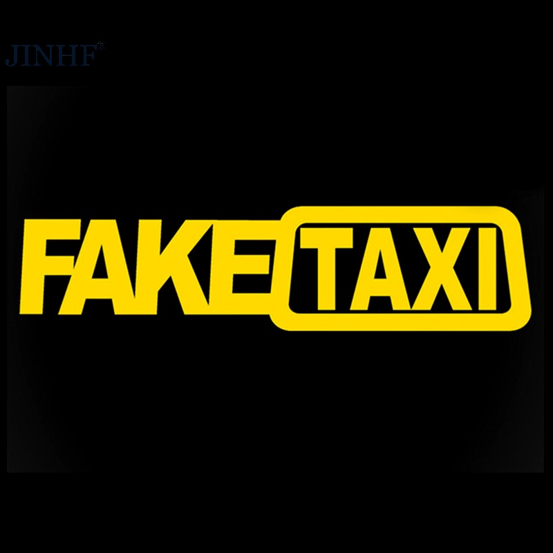 Jinhf universal fake taxi car auto sticker decal biểu tượng tự dính vinyl cho xe hơi nóng