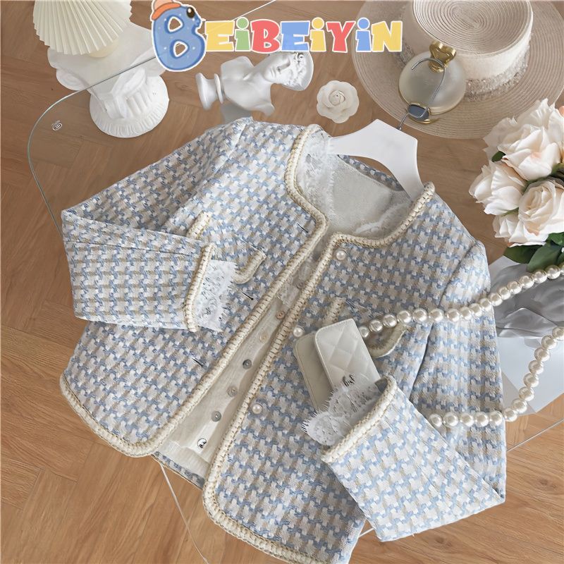 Áo khoác BEIBEIYIN phong cách Pháp thời trang dành cho bé gái