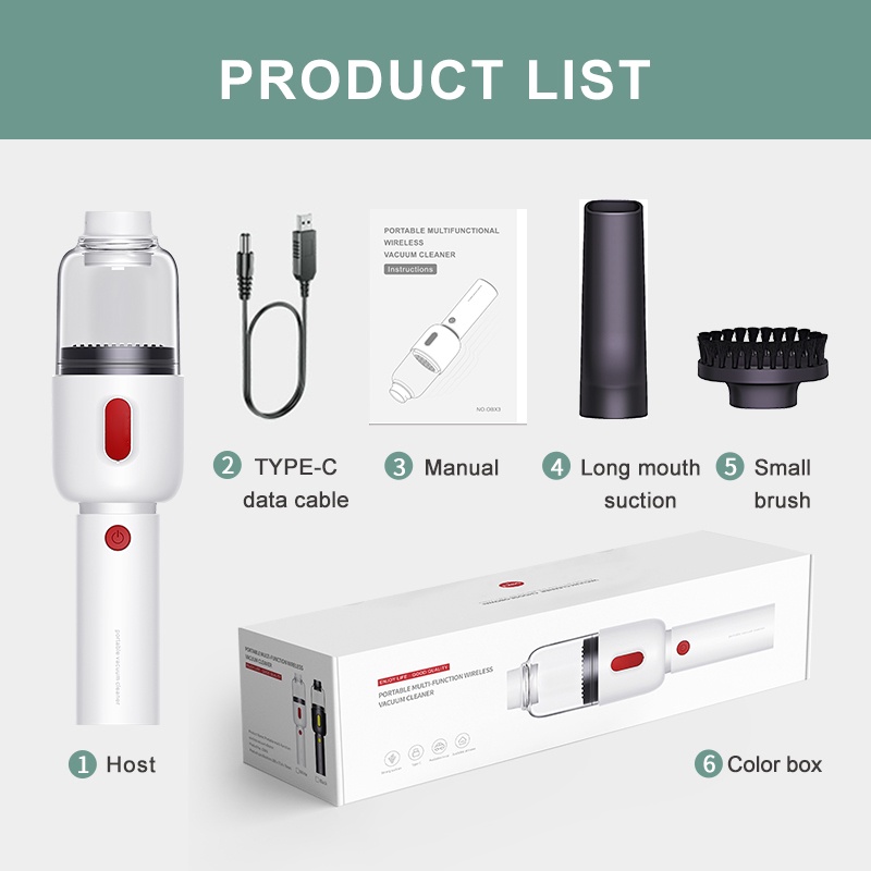 Máy hút bụi ô tô xiaomi không dây gia dụng tiện lợi máy tính để bàn máy hút bụi mini cầm tay mô hình sạc usb công suất cao