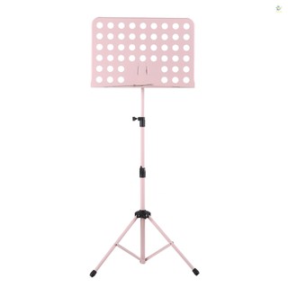3elife giá đỡ âm nhạc kim loại di động nhạc cụ có thể tháo rời cho piano violin guitar bản nhạc màu hồng