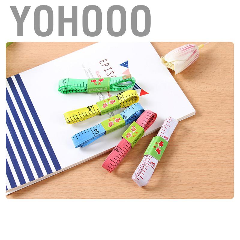 Yohooo Soft Tape Measure Long Accurate Brilliant Color Cloth for Sewing Tailoring