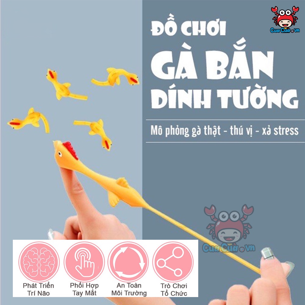 Combo 40 Món Đồ Chơi Giải Trí Gồm: Gà bắn dính tường, Siêu Nhân Người Nhện Leo Dính Tường, Bàn Tay Dính, Chùy Gai Dính