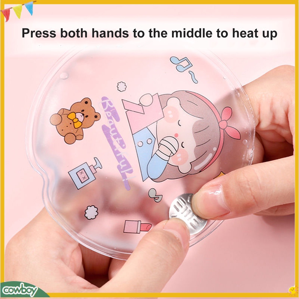 Winter self-heating hand warmer có thể tái sử dụng cartoon gel liquid heat pack pocket portable mini hand warmer for cold days