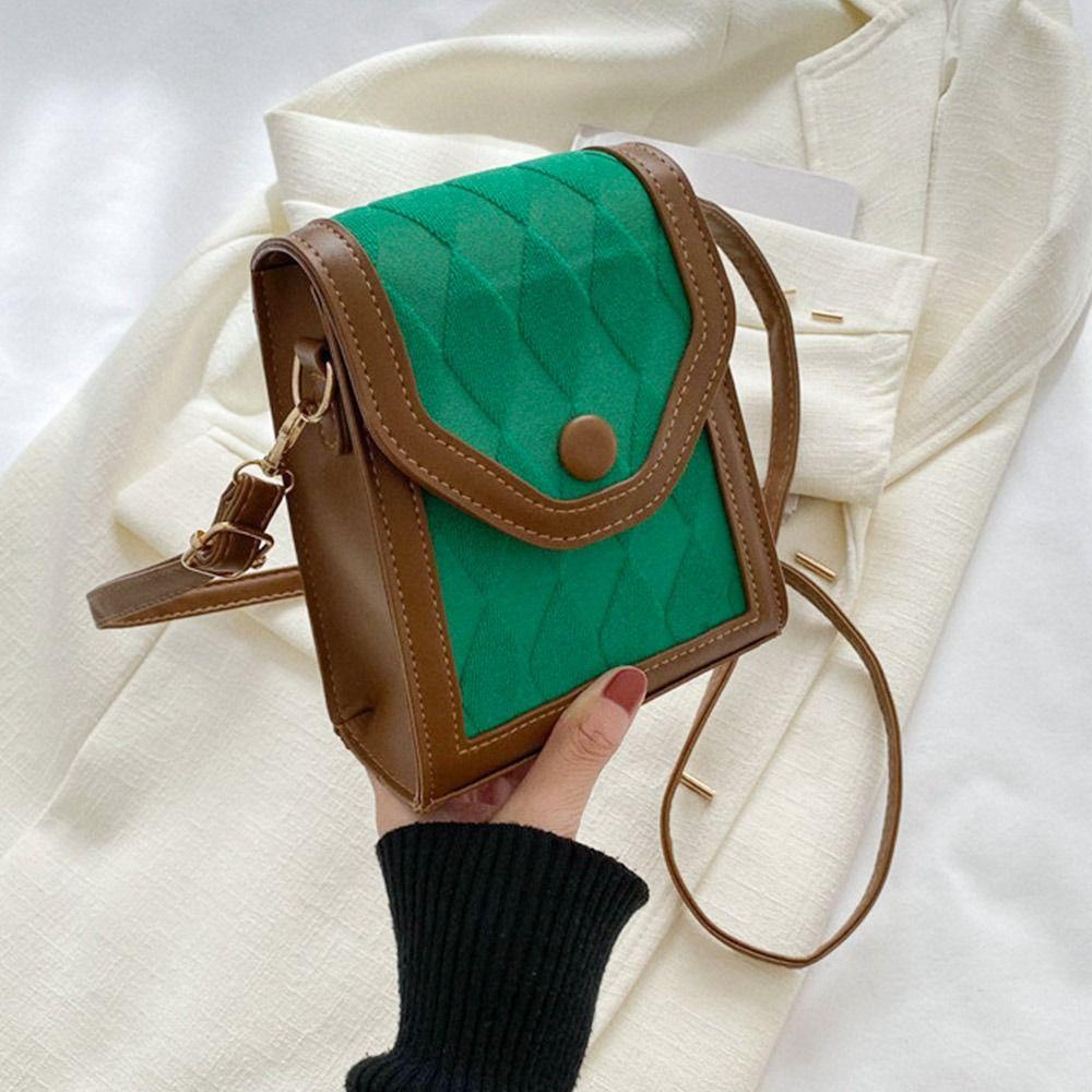 Túi Da pu Đeo Chéo Màu Trơn Thời Trang Dành Cho Nữ