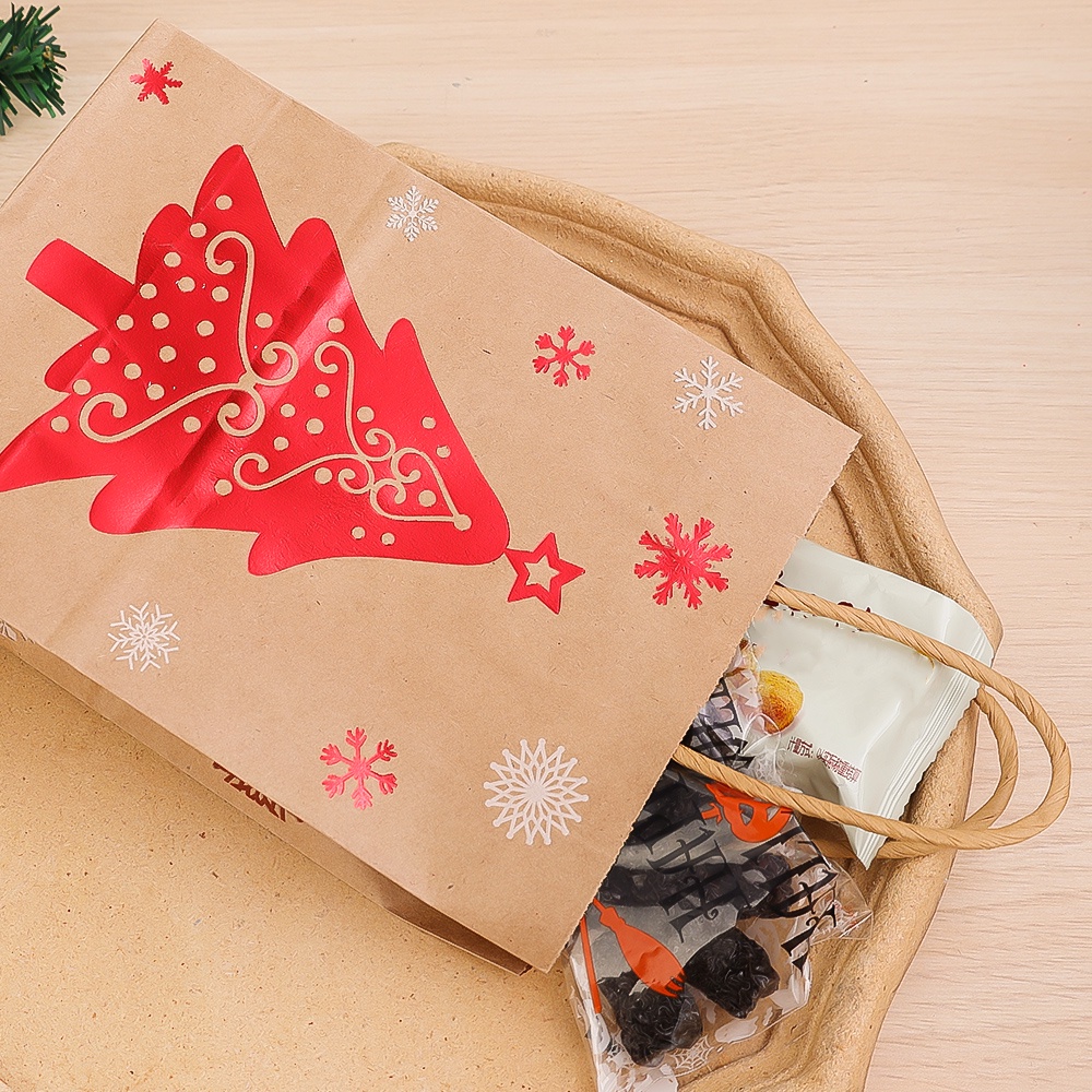 Túi Giấy kraft Đựng Quà Giáng Sinh / Kẹo / Bánh Quy Nhiều Kiểu Dáng Có Tay Cầm Trang Trí Tiệc Tùng / Ông Già Noel
