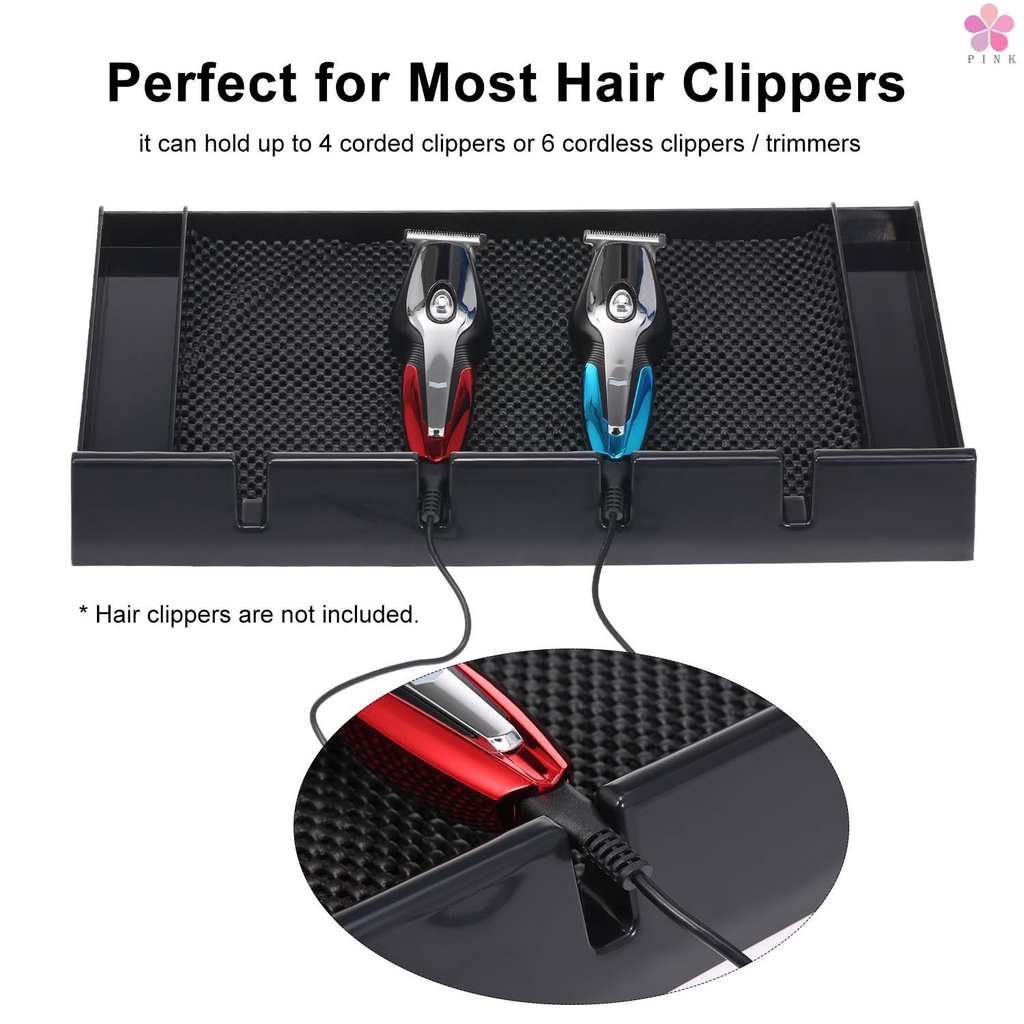 Khay Đựng Tông Đơ Cắt Tóc Bằng Nhựa Màu Đen Tiện Dụng Cho Salon