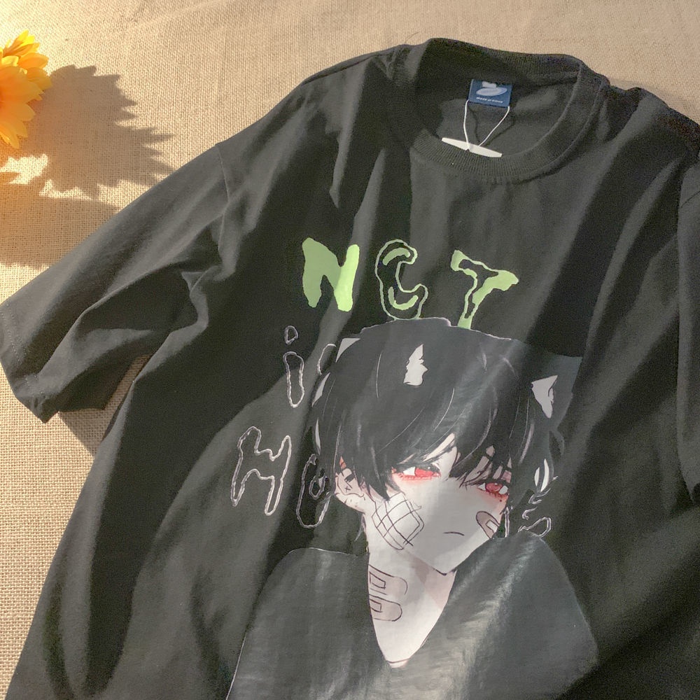 áo thun nữ ngắn tay in hình anime phong tay lỡ nữ form rộng đẹp cách hàn quốc mới