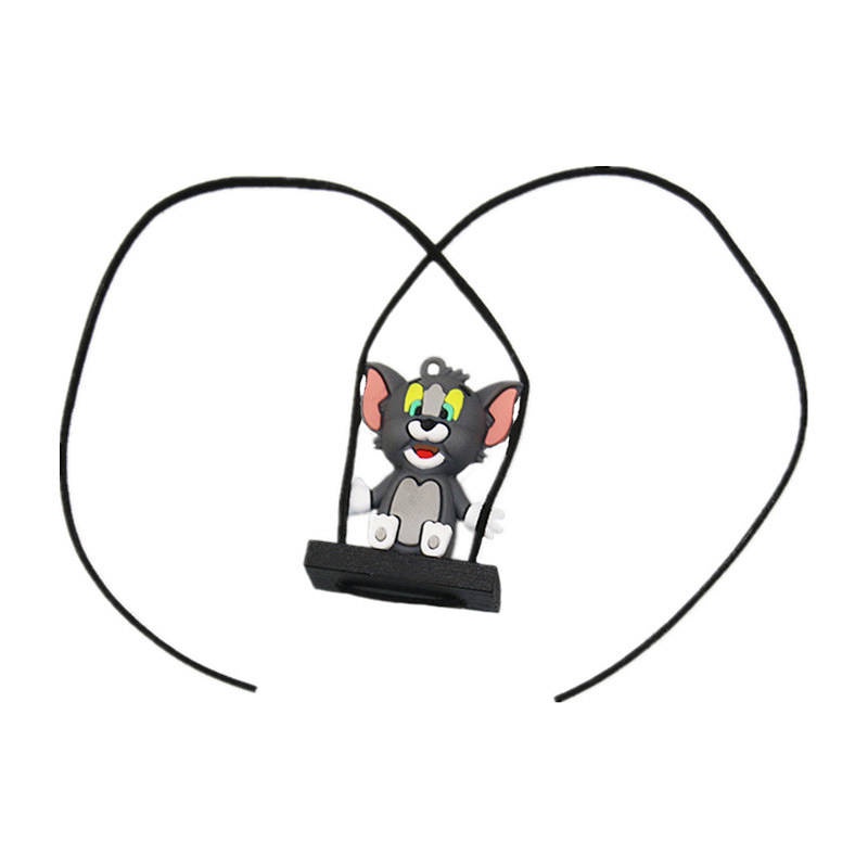 Cute Cat and Mouse Automobile Hanging Ornament Creative Car Decoration Car Rearview Mirror High-End Ornaments Car Interior Decoration JZ5x