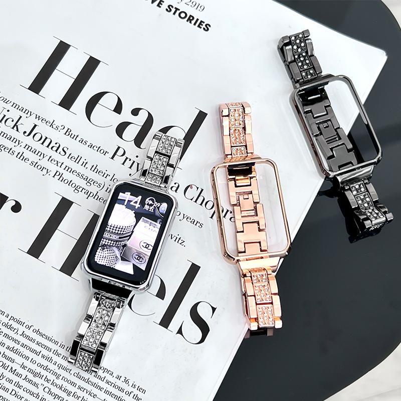 Phù Hợp Dây Đeo Đồng Hồ Bằng Kim Loại Cho redmi smart band 2 / xiaomi smart band 8 active xiaomi mi band 7 pro / oppo band 2 watch free / huawei band 8 7 6