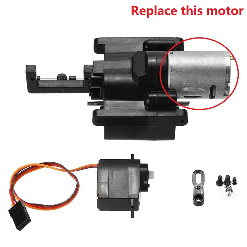 1 Bộ Nâng Cấp Trục Lái Kim Loại Và 1 Động Cơ Chổi Than 6V 370 Cho Xe Điều Khiển Từ Xa