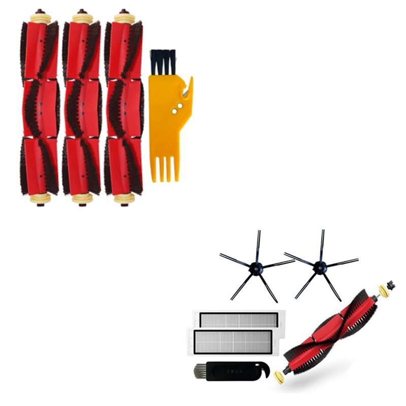 Bộ Chổi Lăn Chính Tháo Rời Được + Bàn Chải Chính Tháo Rời Được Cho Xiaomi S4 S5 S6 Max S50 S60 E35 E2