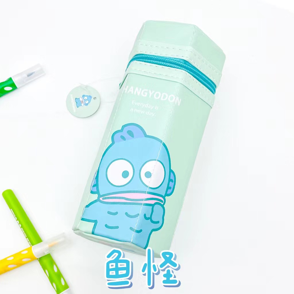 SANRIO Túi Đựng Bút Sức Chứa Lớn Hình Bát Giác Họa Tiết Hoạt Hình Dễ Thương Cho Học Sinh Ốp