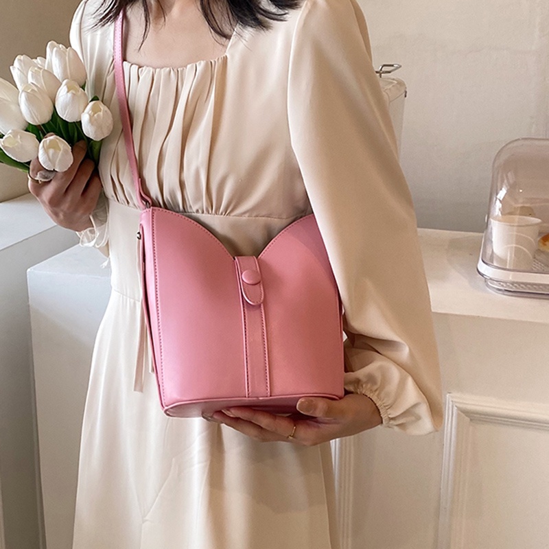 Túi Đeo Vai Bằng Da pu Thiết Kế Đơn Giản Dễ Phối Đồ Thời Trang Cho Nữ