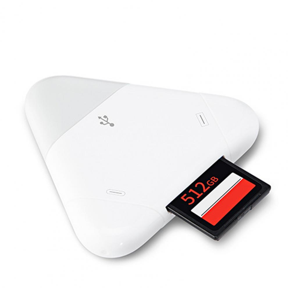 Đầu đọc thẻ loại с 3-trong-1 khe cắm kép tam giác tf / thẻ nhớ micro-sd bộ chuyển đổi otg đầu đọc thẻ tf cho điện thoại di động