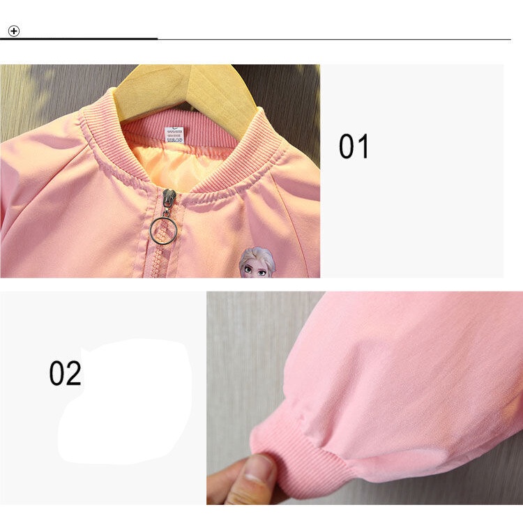 Áo Khoác 100-150cm Họa Tiết Hoạt Hình Xinh Xắn Dành Cho Bé Gái 2-12 Tuổi