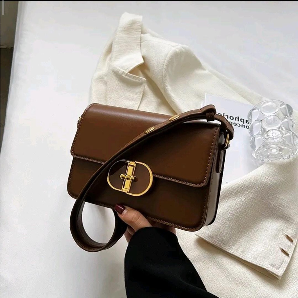 Túi xách đeo chéo nữ basic khóa xoay (mẫu mới) SIZE 20
