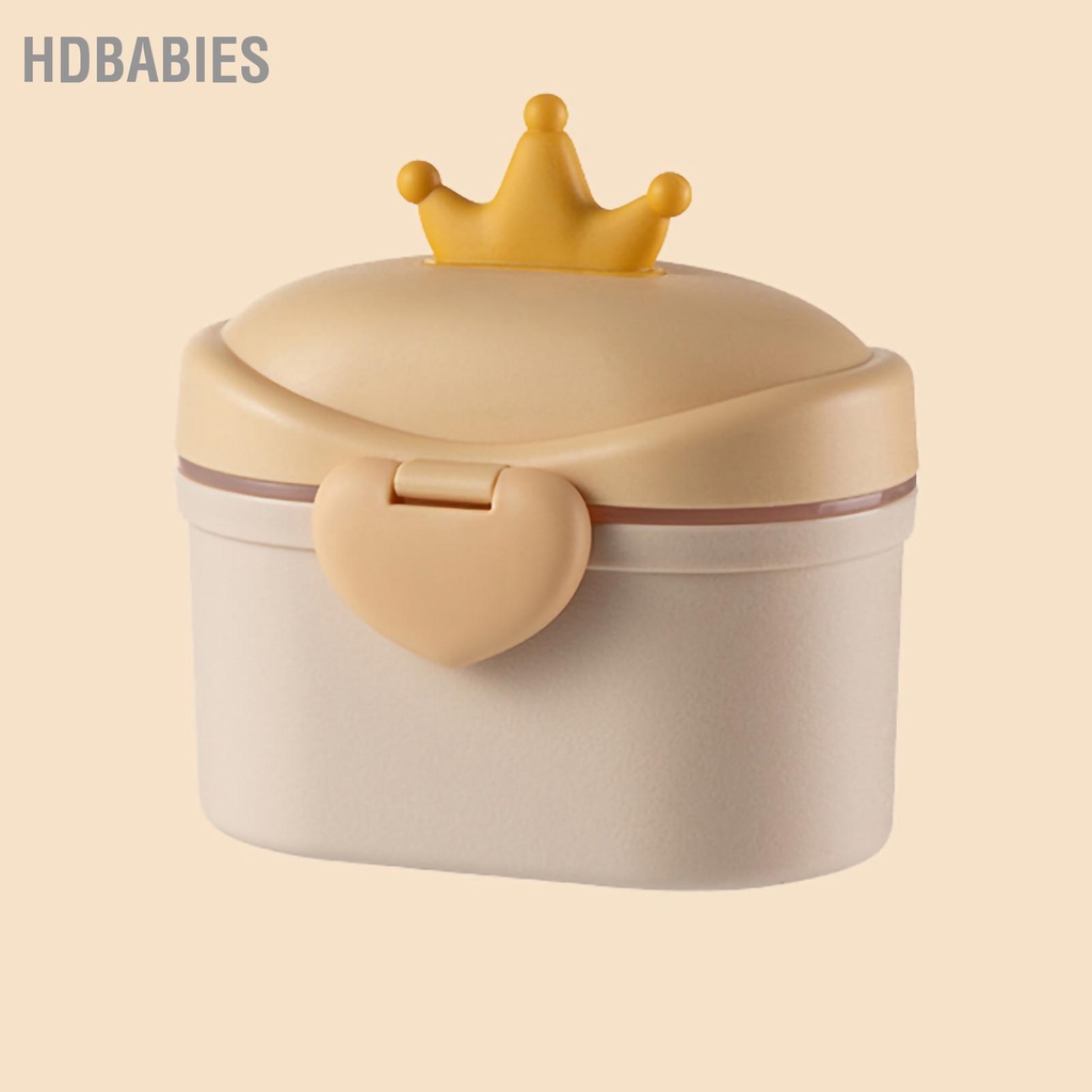 HDbabies Hộp đựng sữa bột cho bé đồ ăn nhẹ trái cây hoạt hình di động Vương miện dung tích lớn