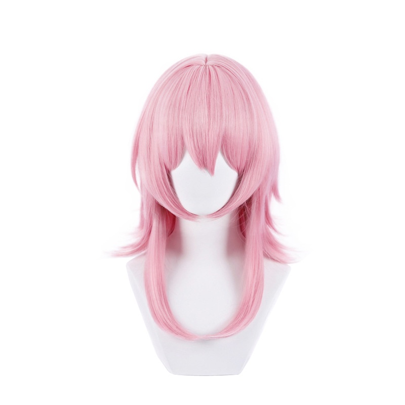 Tóc Giả Dài 40cm Sợi Tổng Hợp Màu Hồng Hóa Trang Nhân Vật Phim Star Rail March 7th Chịu Nhiệt Tốt