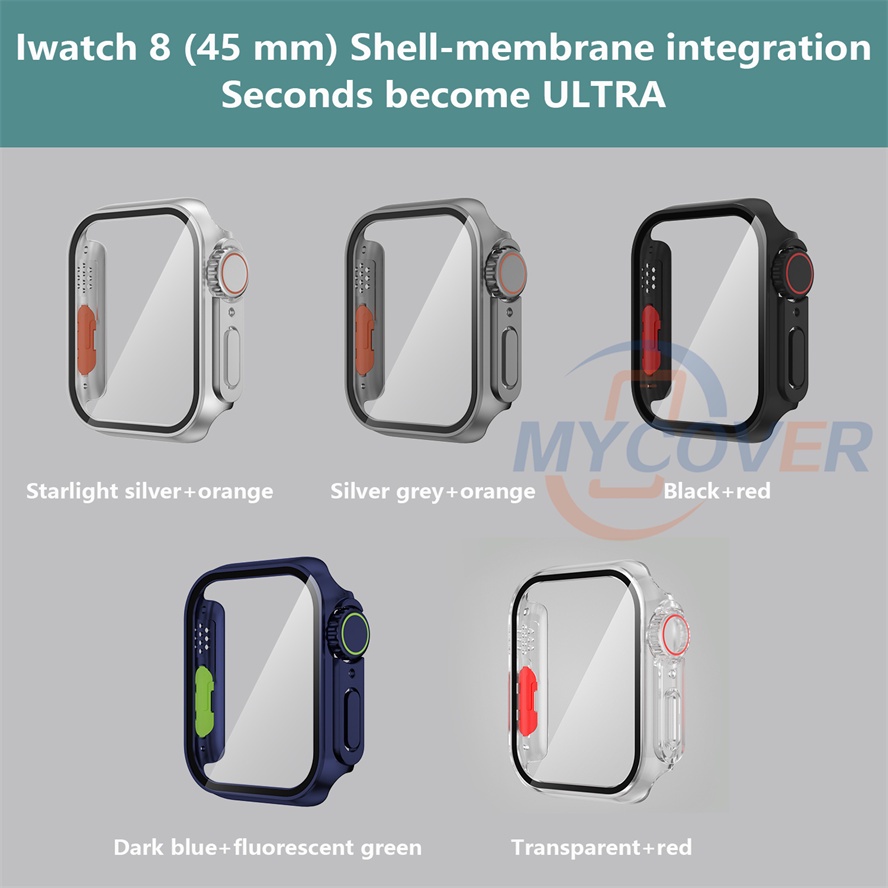 Ốp + Kính Cường Lực Dành Cho Đồng Hồ Thông Minh Series Ultra 8 7 6 SE 5 4 3 2 1 Size 49mm 45mm 41mm 44mm 40mm 42mm 38mm