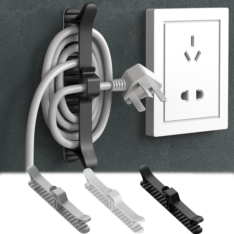 Giá Đỡ Dây Cáp Sạc USB Bằng Nhựa Hình Dạng Elongated Đa Năng