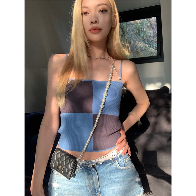 Áo Hai Dây Dáng Ôm Co Giãn Thời Trang Mùa Hè Cho Nữ