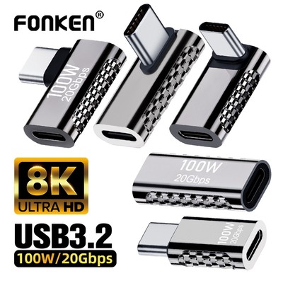 Cáp Sạc Nhanh Hợp Kim Kẽm 100W USB3.2 OTG Type C 20Gbps 8K Cho Điện Thoại / Máy Tính Bảng